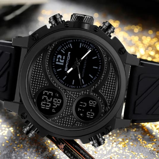 RELOJ SANDA 3002 NEGRO - P