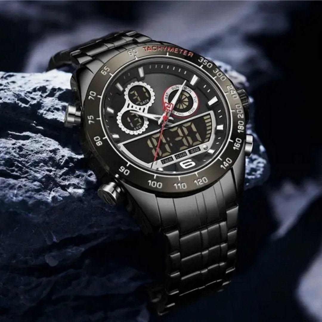 RELOJ FOSIL NEGRO