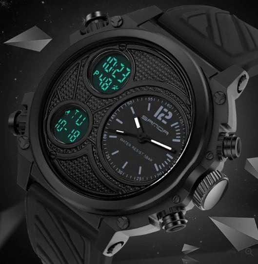 RELOJ SANDA 3002 NEGRO - P