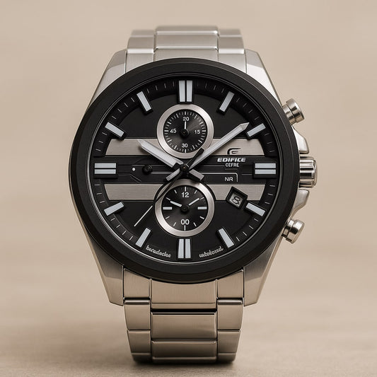 RELOJ CASIO EDIFICE NEGRO PLATA 003