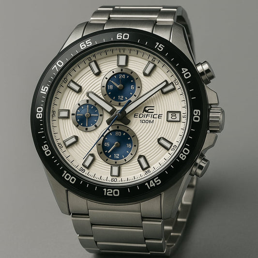 RELOJ CASIO EDIFICE NEGRO - BLANCO